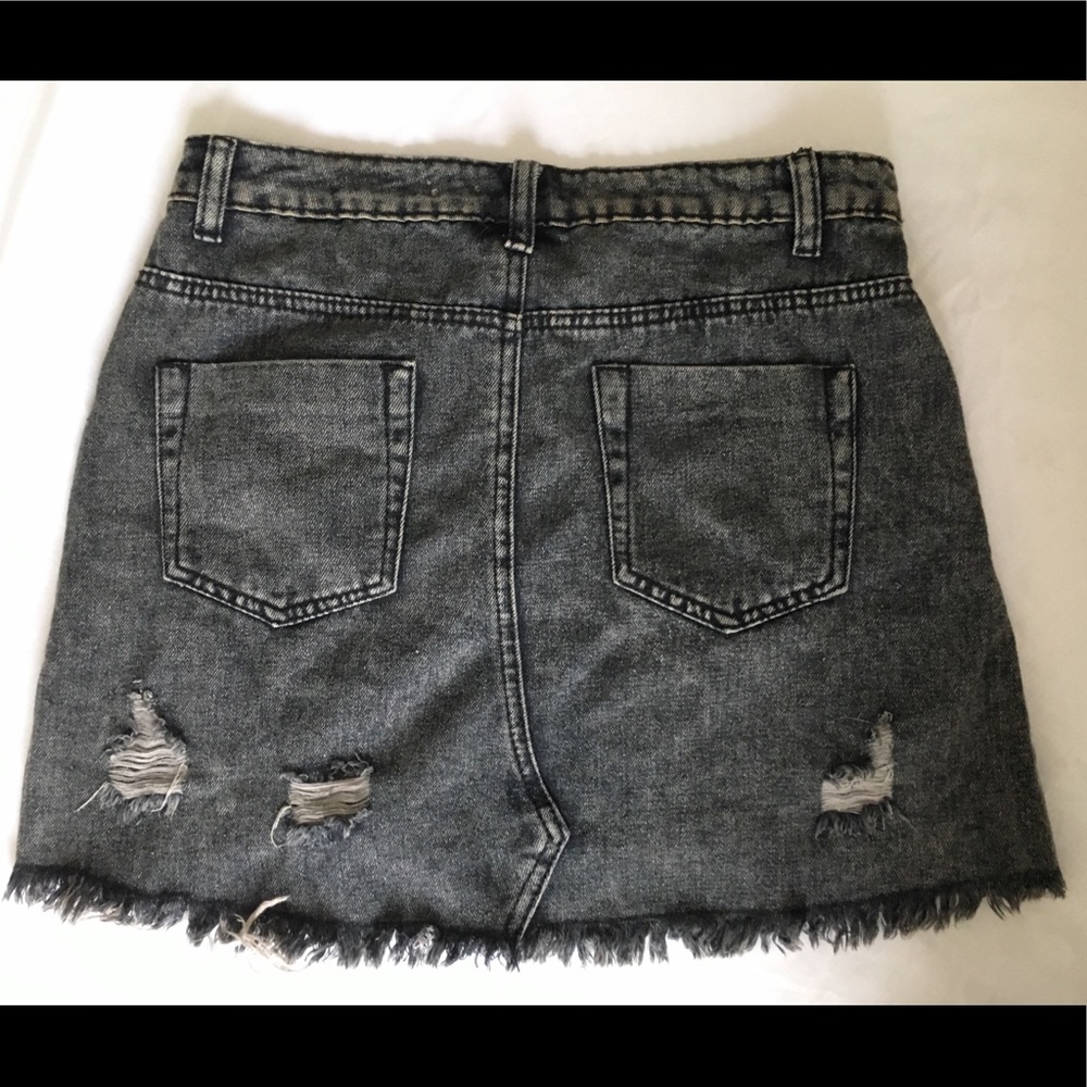 Distressed Grey Denim with rose gold buttons - Picture 5 of 5